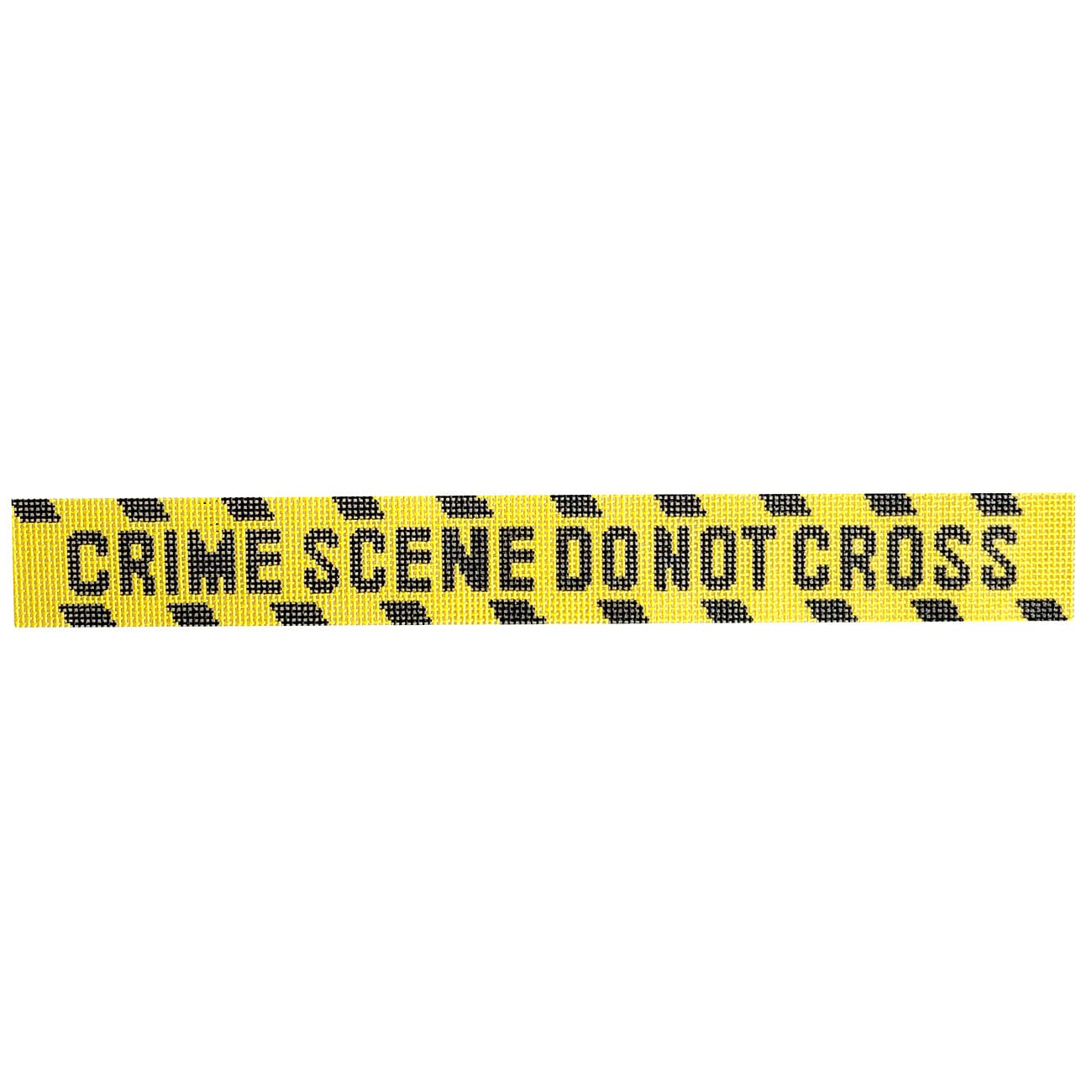 Do Not Cross Key Fob Painted Canvas Ziggy Stitches - 1