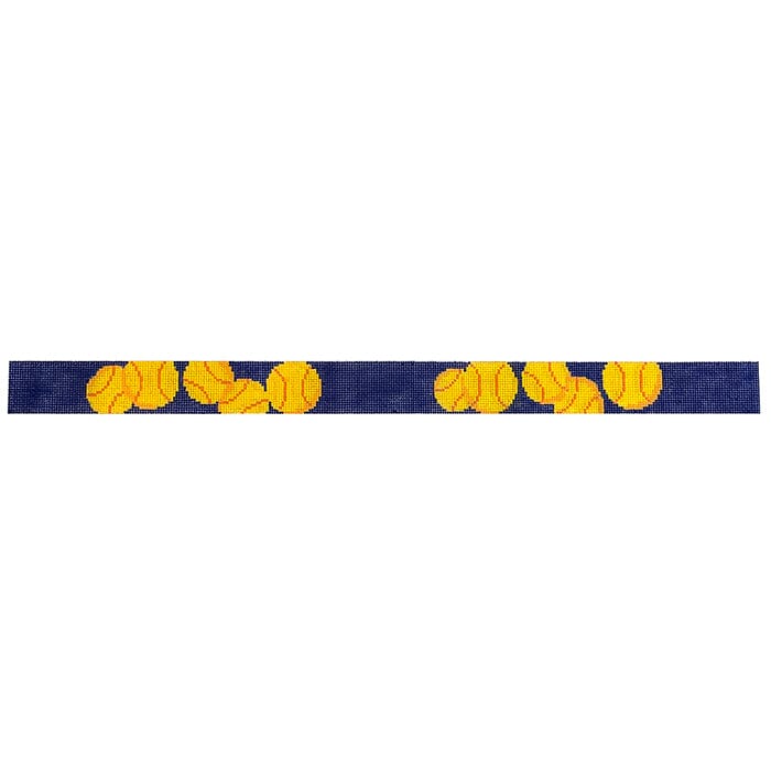 Dog Collar Tennis Balls on Blue Room for Name Painted Canvas Elm Tree Needlepoint - 1
