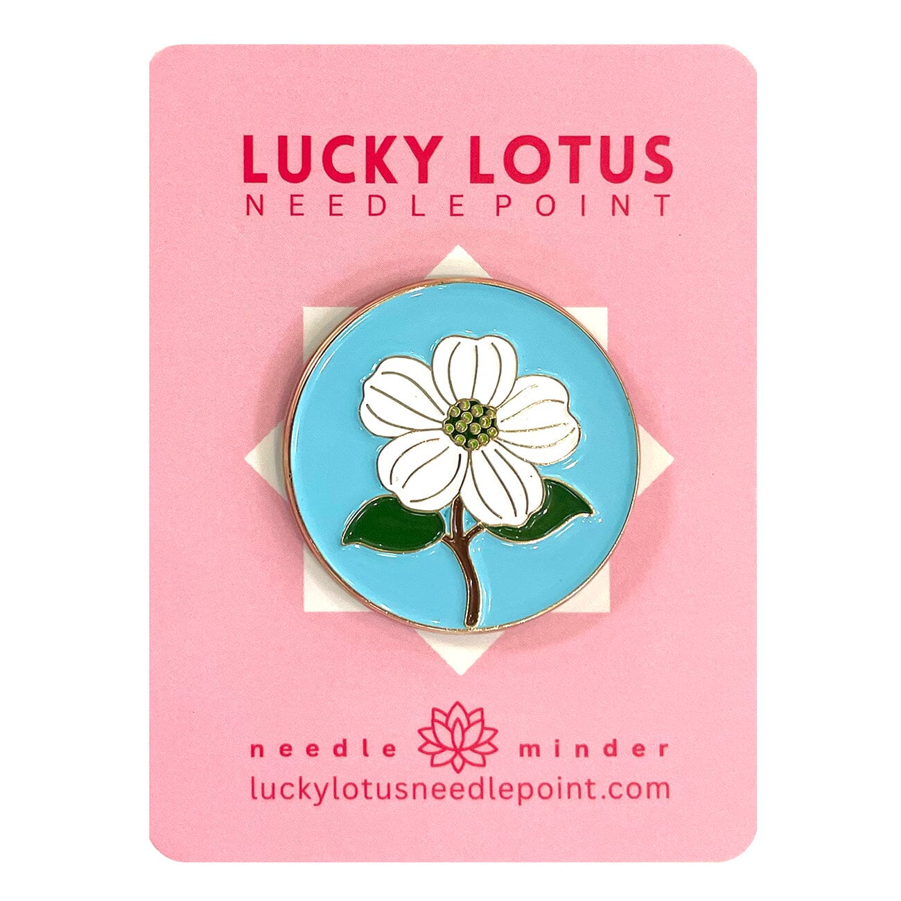 Dogwood Flowers of America Needle Minder (NC, VA) Accessories Lucky Lotus Needlepoint - 1