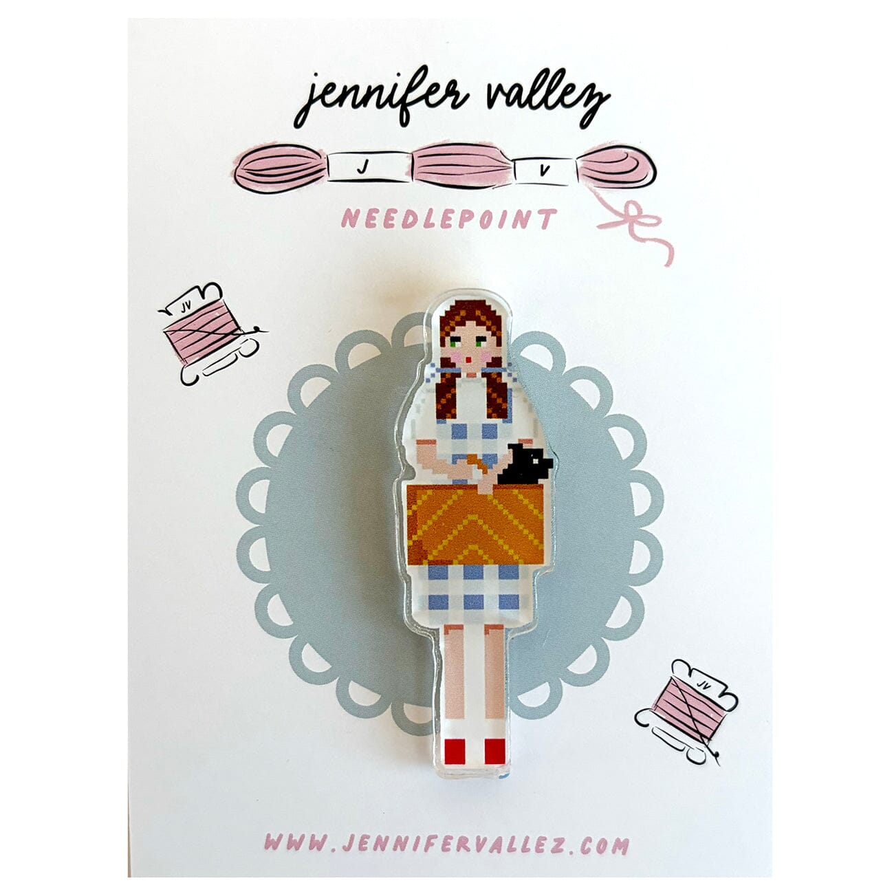 Dorothy Acrylic Needle Minder Accessories Jennifer Vallez Needlepoint - 1