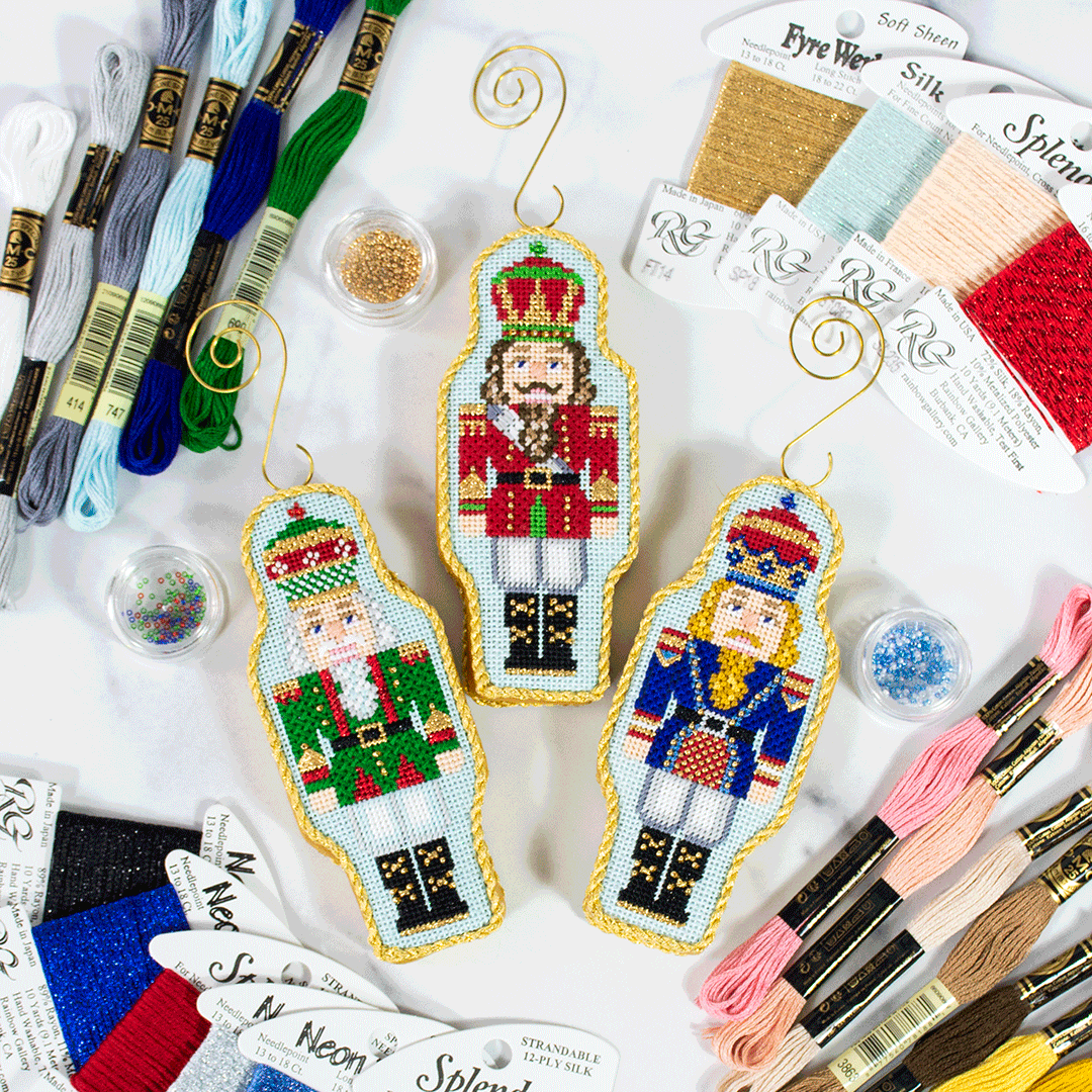 Double-Sided Nutcracker Ornament Kit - Red Kits Kirk & Bradley