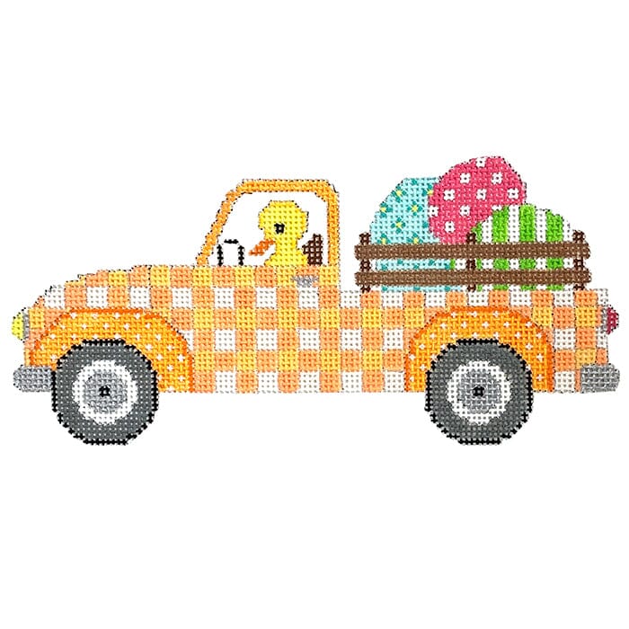 Duck Truck Painted Canvas Eye Candy Needleart - 1