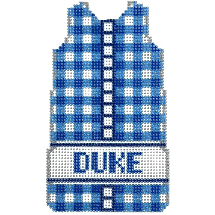 Duke Blue Gingham Shift Printed Canvas Two Sisters Needlepoint
