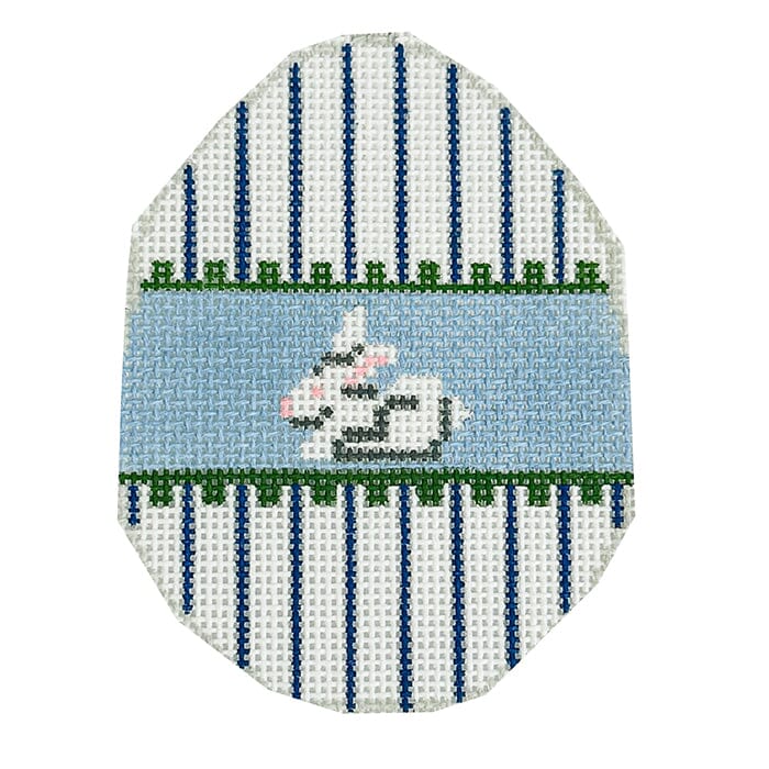 Egg 2 Bunny ABC Painted Canvas Atlantic Blue Canvas - 1