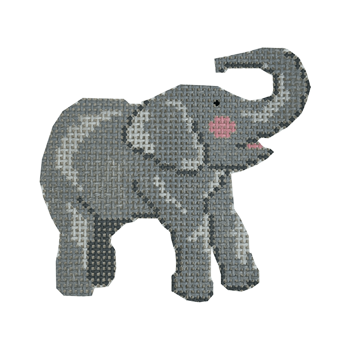 Elephant Safari Animals Painted Canvas Spellbound Stitchery - 1