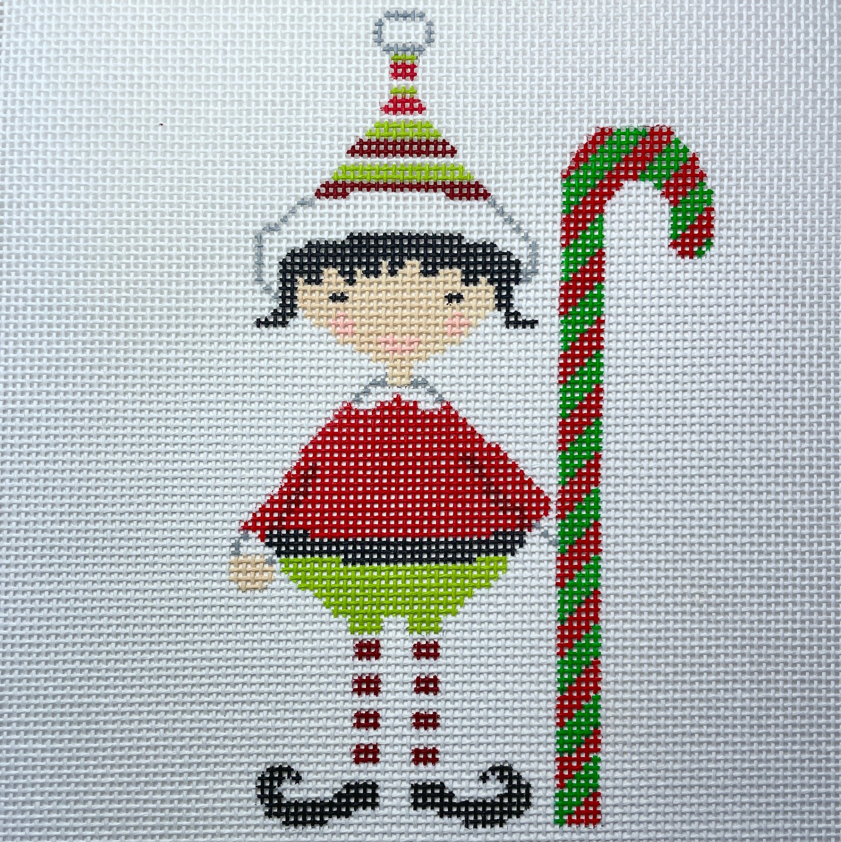Elf Boy on 18 Painted Canvas A Stitch in Time - 1