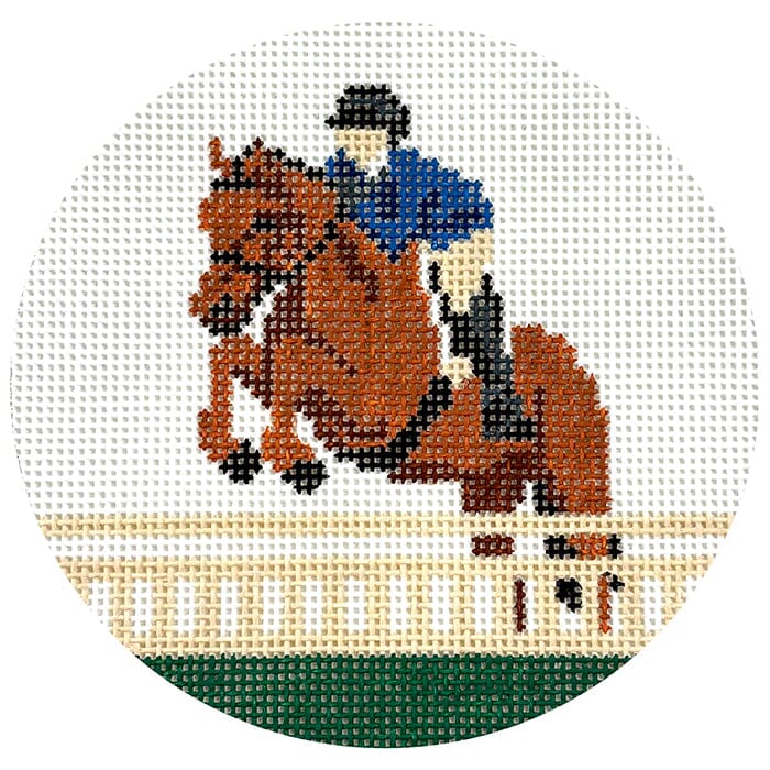 Equestrian Sport Series Hunter Jumper Painted Canvas Spellbound Stitchery - 1