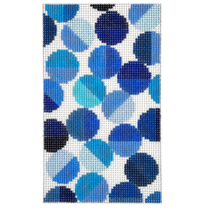 Evelyn Eyeglass Case Blue Painted Canvas Elizabeth Crane Swartz Designs - 1