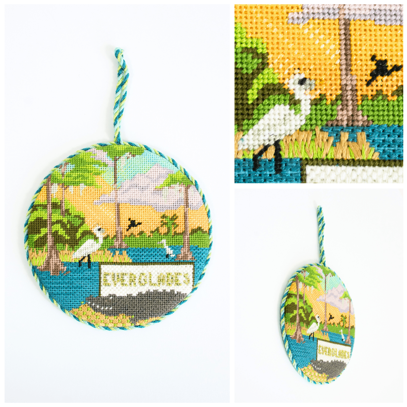 Explore America Everglades with Stitch Guide Painted Canvas Kirk & Bradley - 3