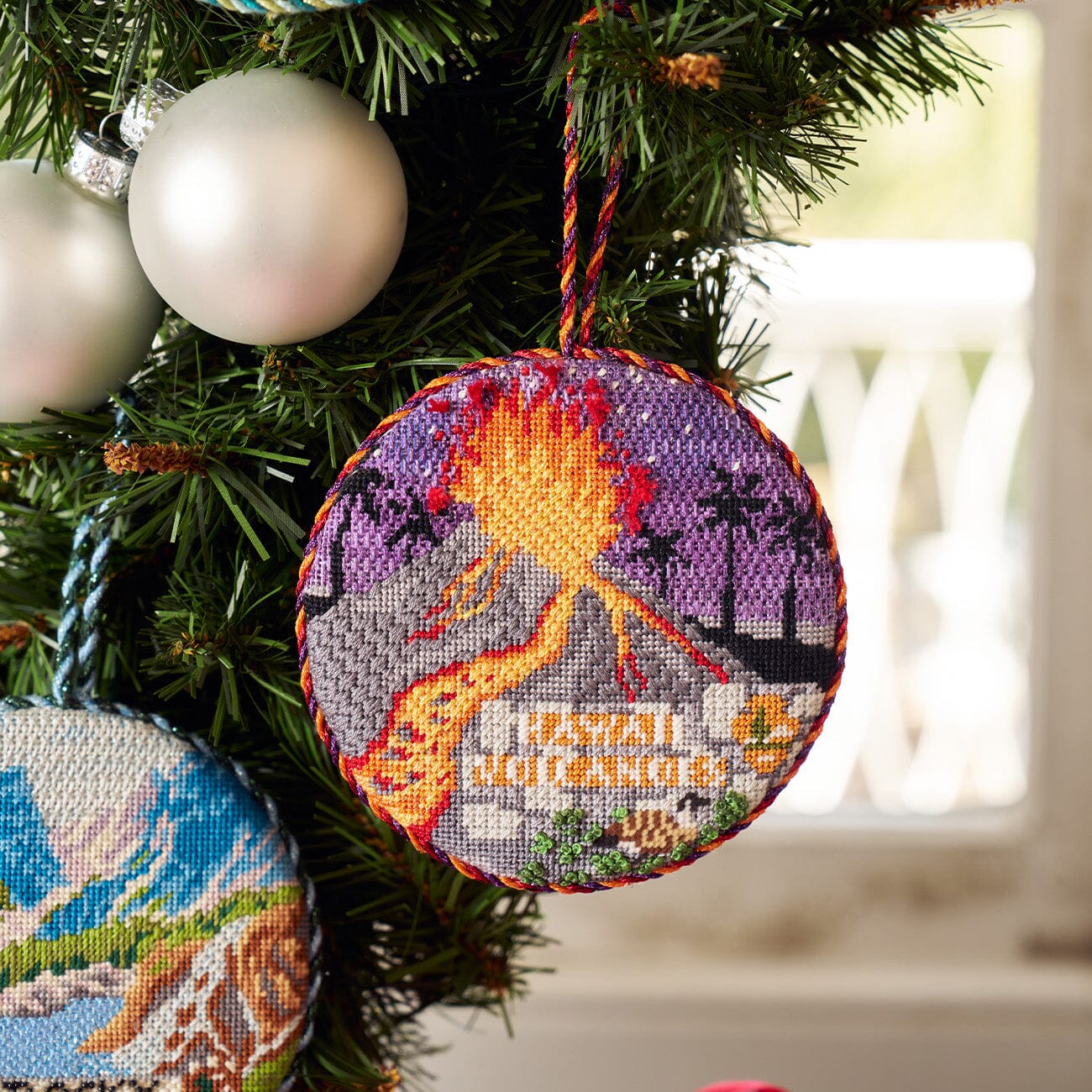 Explore America Hawaii Volcanoes with Stitch Guide Painted Canvas Kirk & Bradley - 4