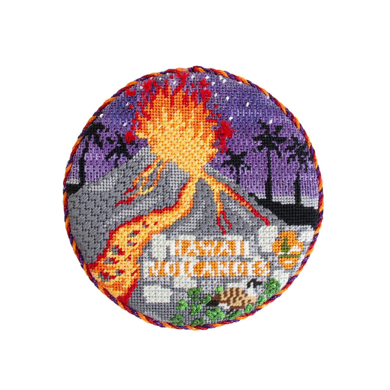 Explore America Hawaii Volcanoes with Stitch Guide Painted Canvas Kirk & Bradley - 2