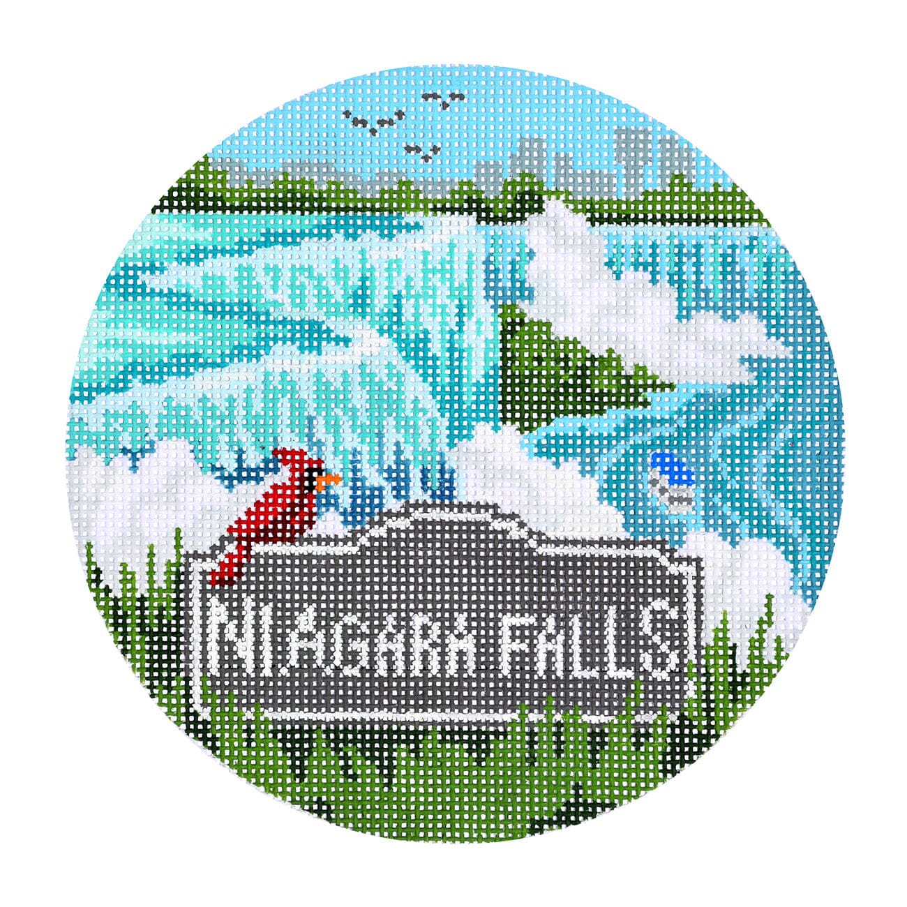 Explore America Niagara Falls with Stitch Guide Painted Canvas Kirk & Bradley - 1