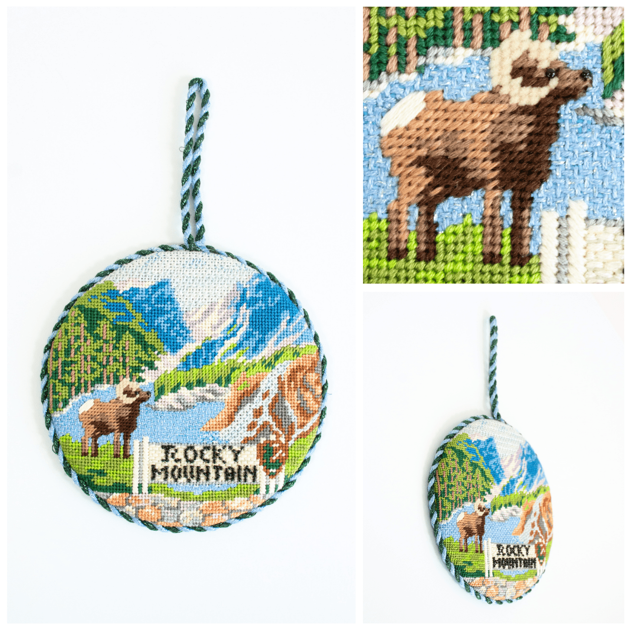Explore America Rocky Mountain with Stitch Guide Painted Canvas Kirk & Bradley - 3
