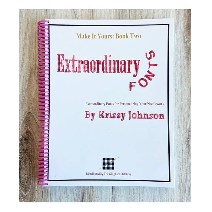 Extraordinary Fonts by Krissy Johnson Books The Gingham Stitchery