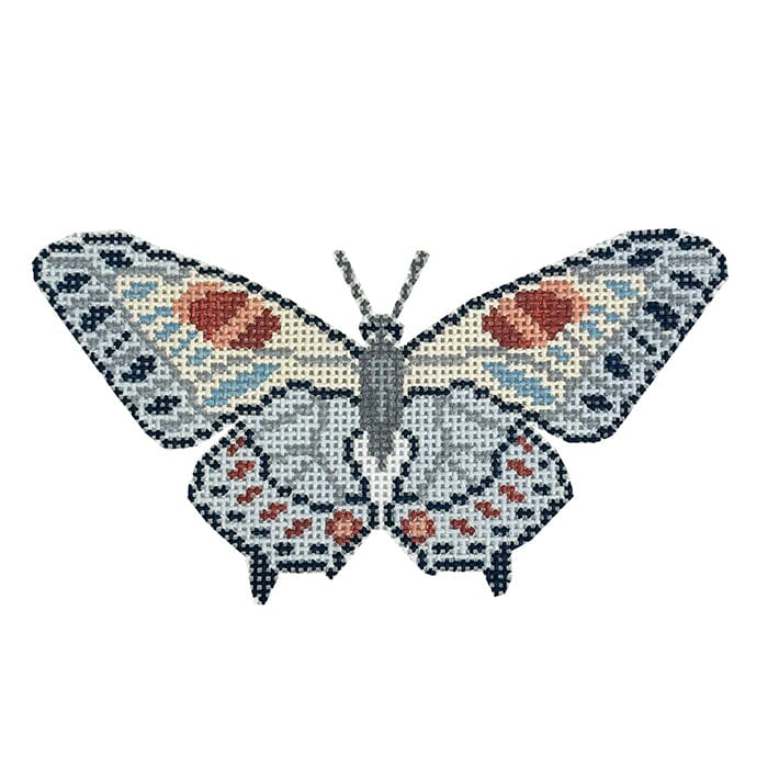 Fall Butterfly Ornament Painted Canvas Initial K Studio - 1