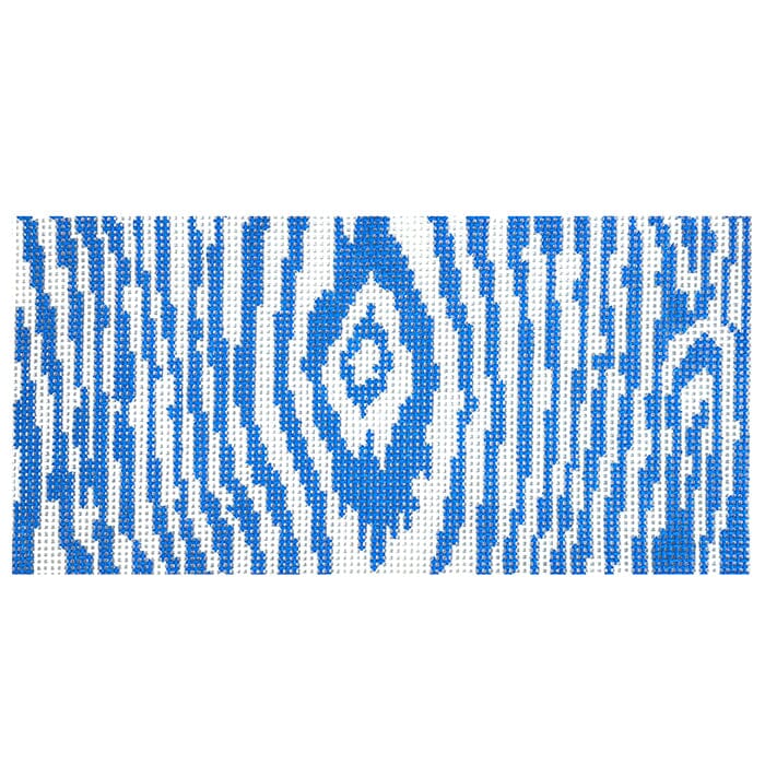 Faux Bois 3x6 Insert Blue Painted Canvas The Gingham Stitchery - 1