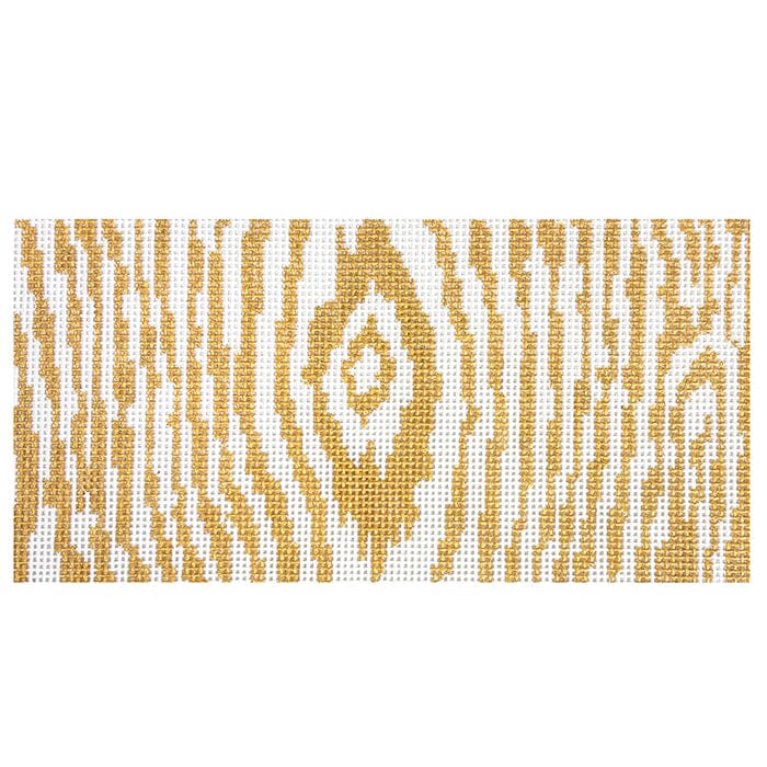 Faux Bois 3x6 Insert Gold Painted Canvas The Gingham Stitchery - 1