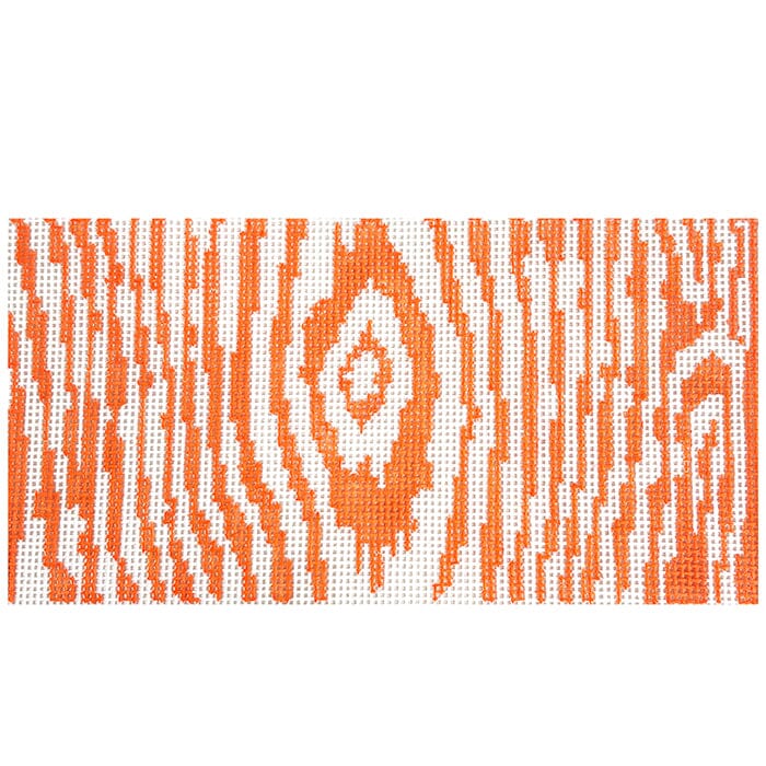 Faux Bois 3x6 Insert Orange Painted Canvas The Gingham Stitchery - 1