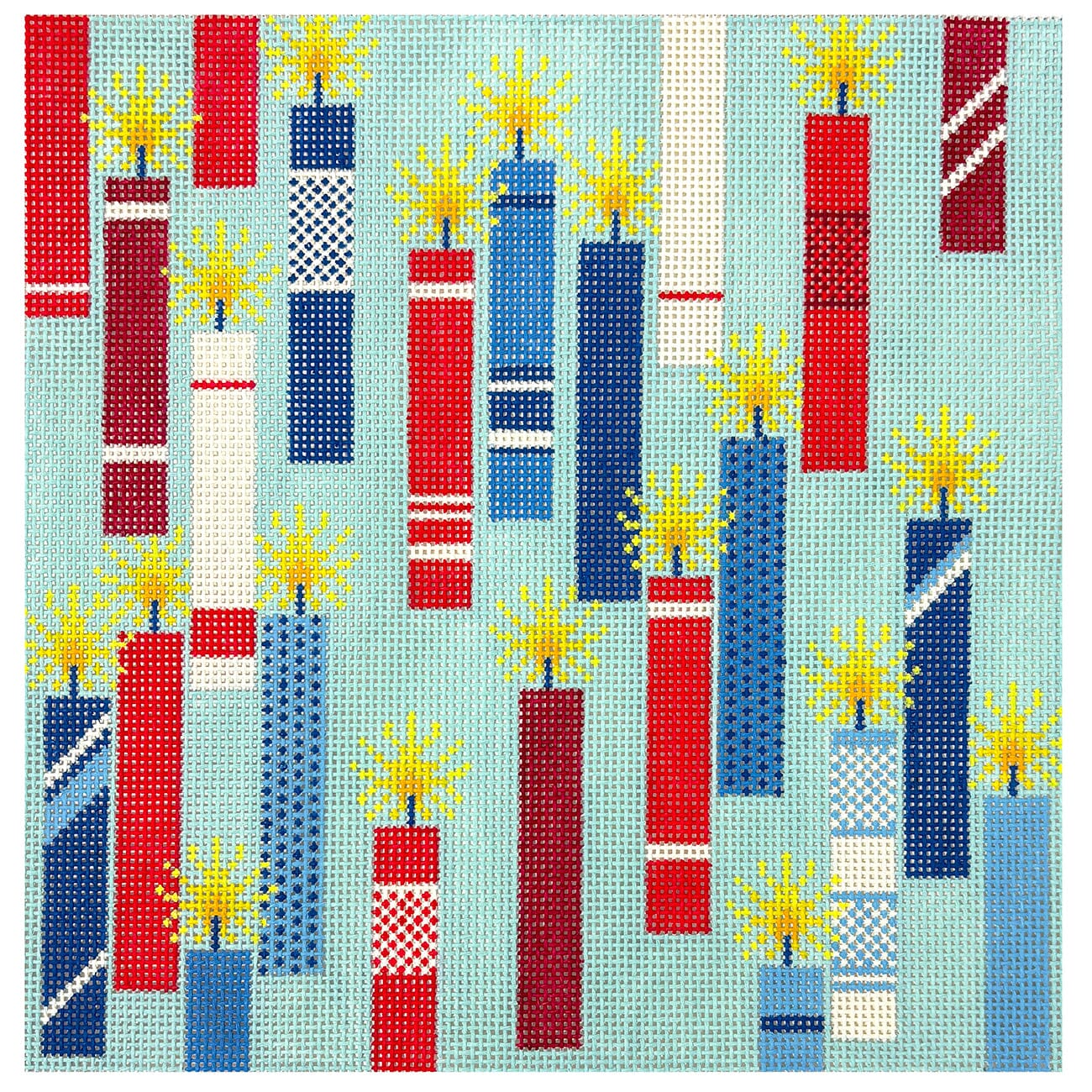 Firecracker Pillow Painted Canvas The Gingham Stitchery - 1