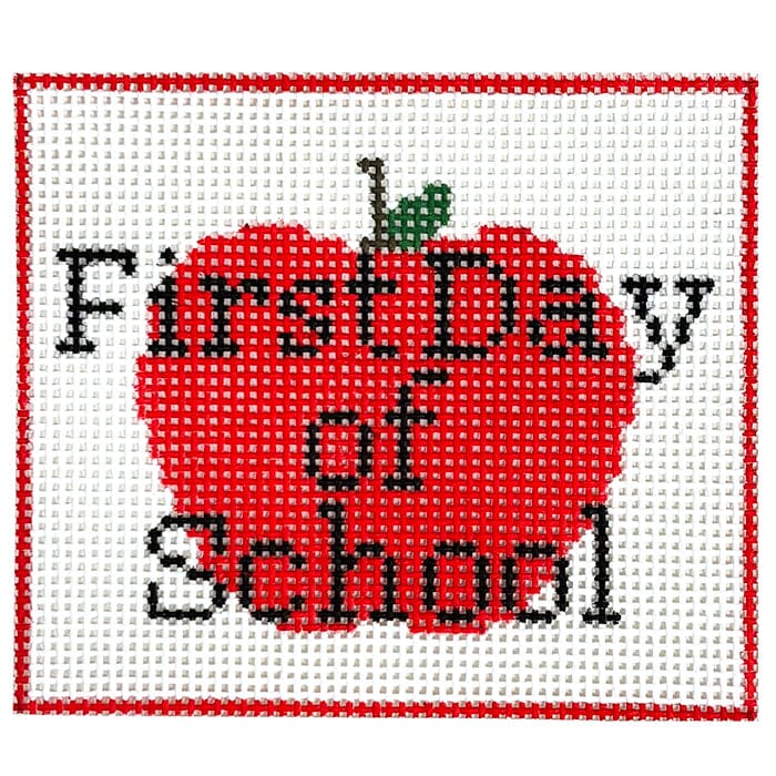 First Day of School Sign Painted Canvas Atlantic Blue Canvas - 1