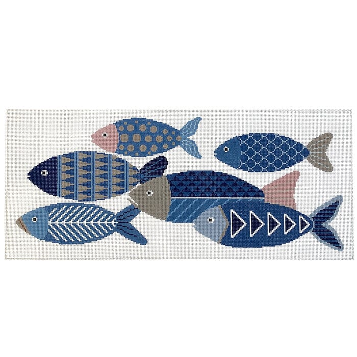Fish Block, #13 Painted Canvas Susan Roberts Needlepoint Designs Inc.