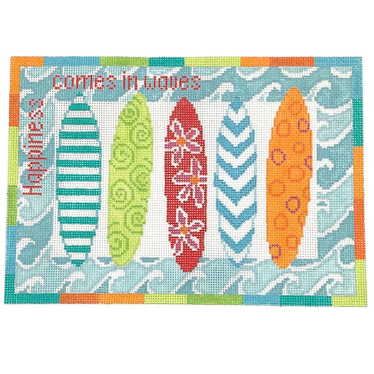 Five Surfboards Painted Canvas Pippin 