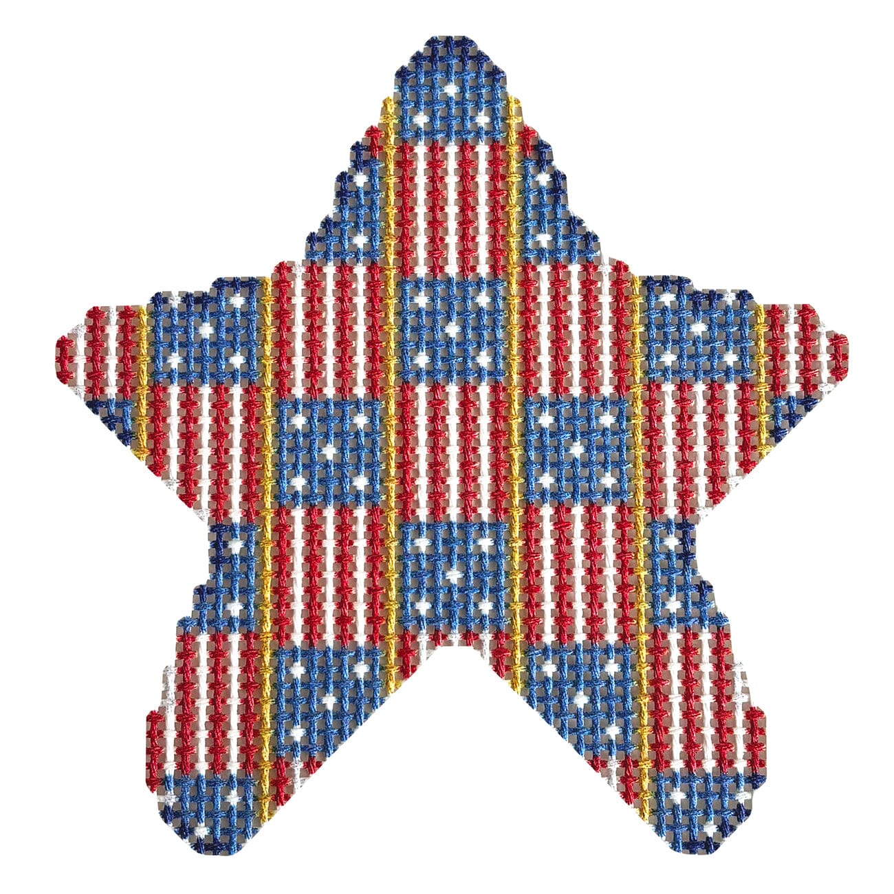 Flags Star Printed Canvas Two Sisters Needlepoint - 2