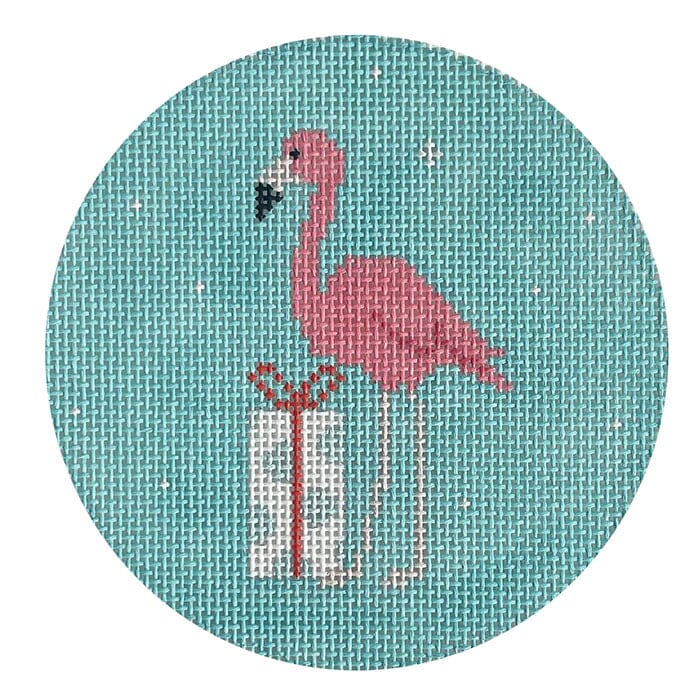Flamingo Dots Painted Canvas Pippin