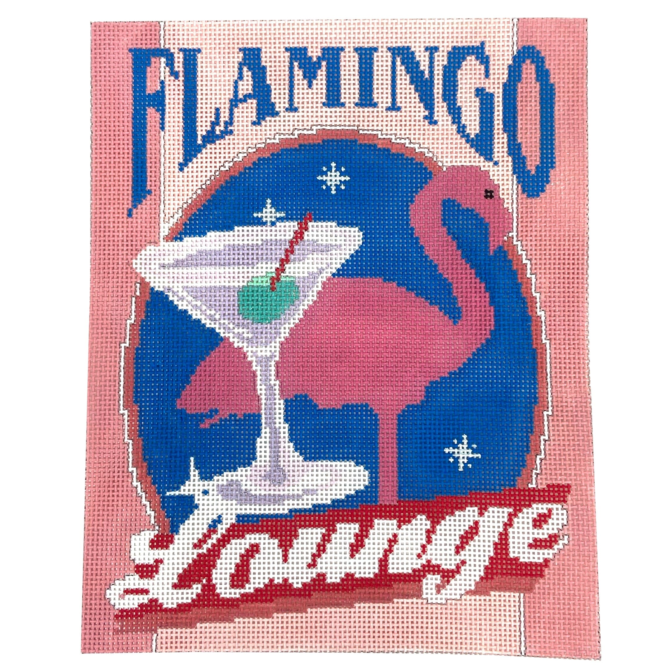 Flamingo Lounge Painted Canvas The Meredith Collection - 1