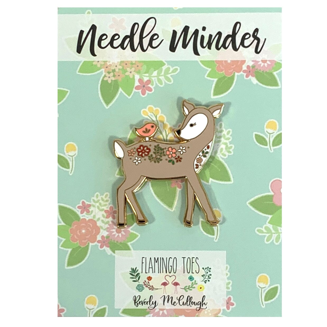 Floral Deer Needleminder Accessories Flamingo Toes - 1