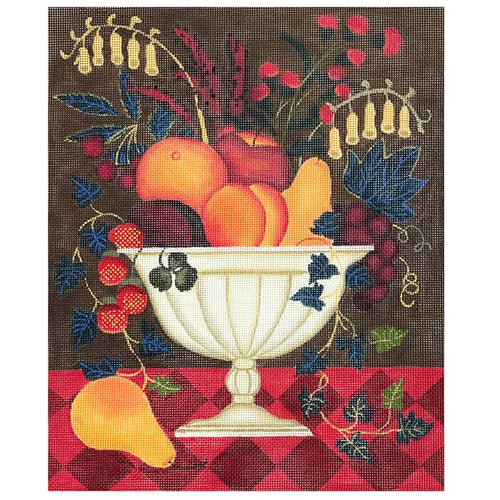 Floral: Fruit & Flowers Bowl Painted Canvas Painted Pony Designs - 1