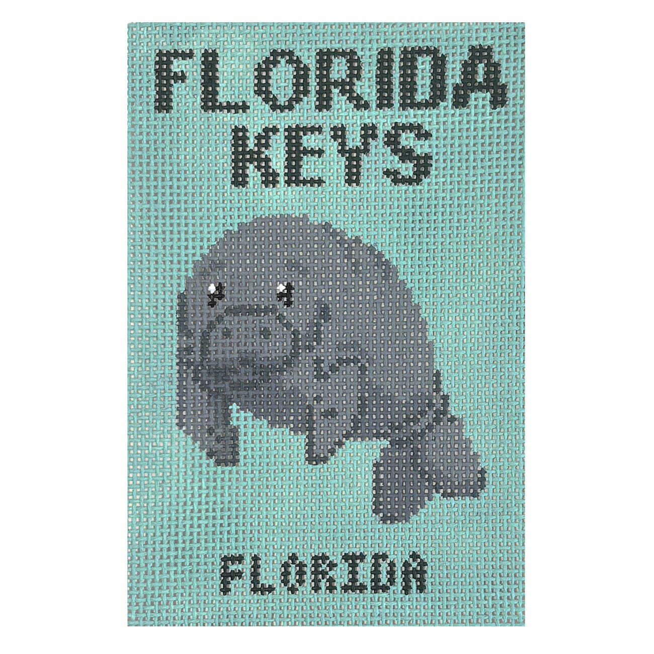 Florida Keys Travel Book Painted Canvas Atlantic Blue Canvas - 1