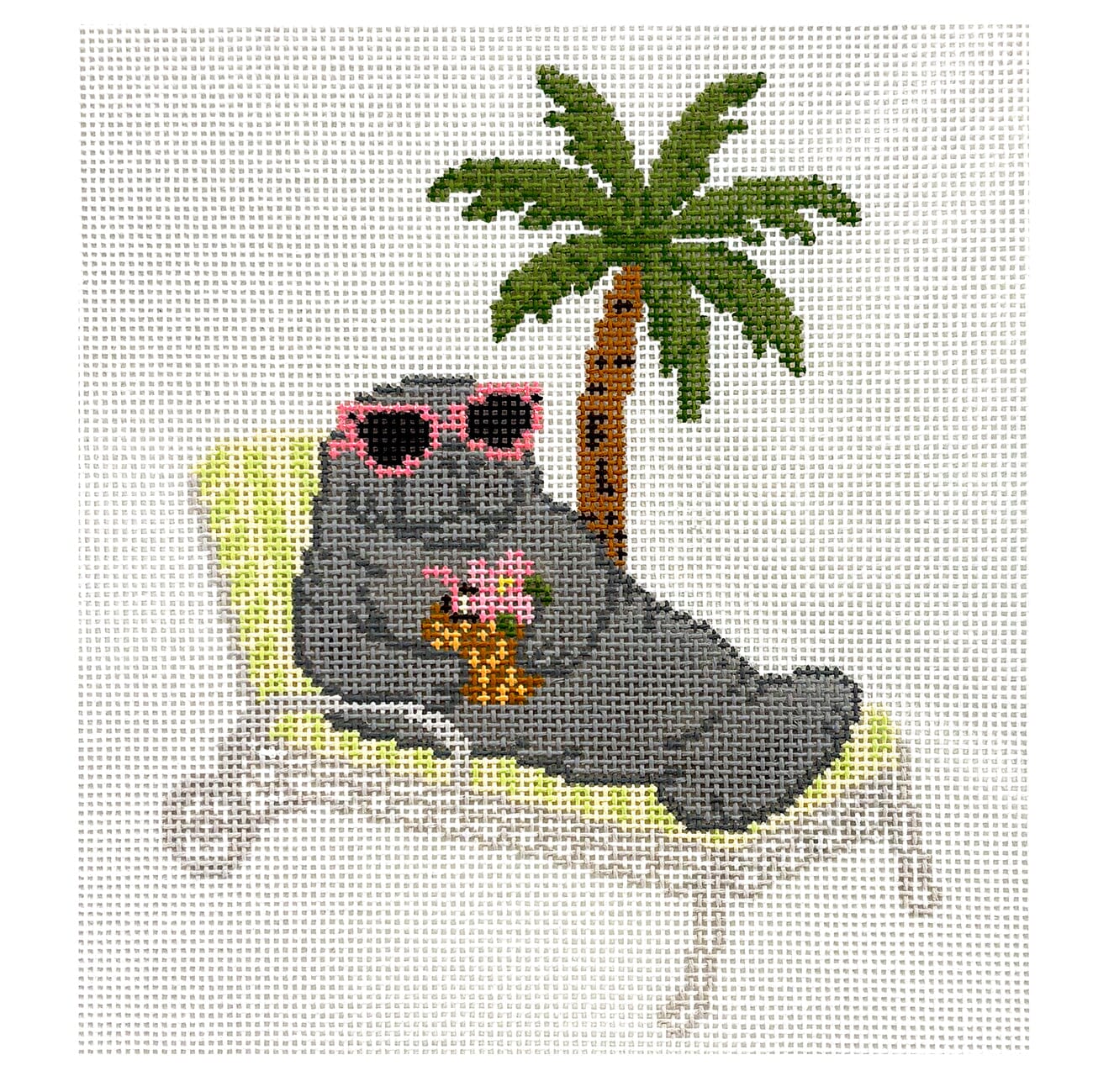 Florida Manatee Painted Canvas Atlantic Blue Canvas - 1