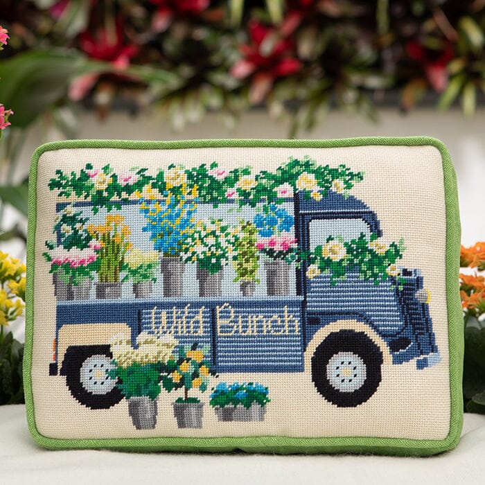 Flower Truck Printed Canvas Needlepoint To Go 