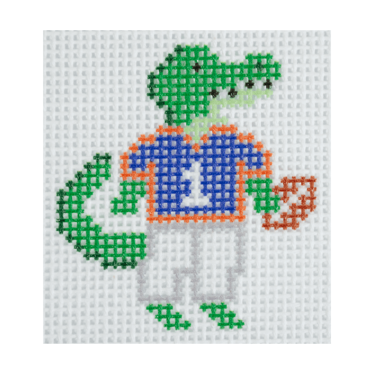 Football Friend FL Gator Printed Canvas Ivy Thread Needlepoint - 1
