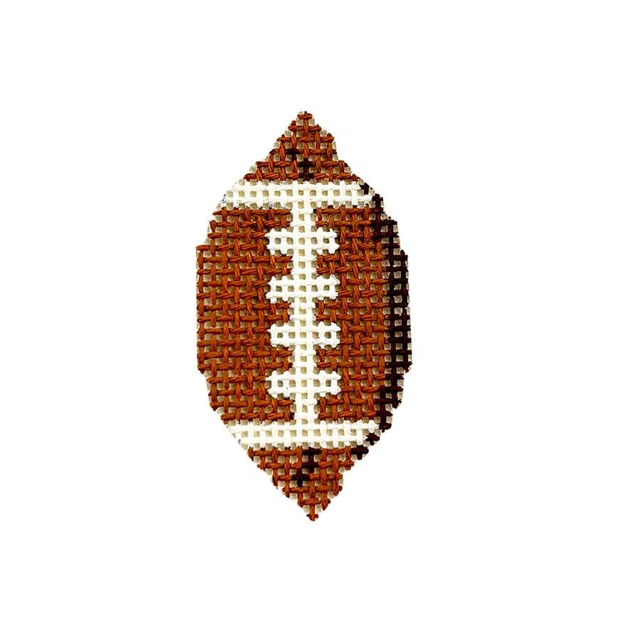 Football Mini Painted Canvas Meg Francez Needlepoint