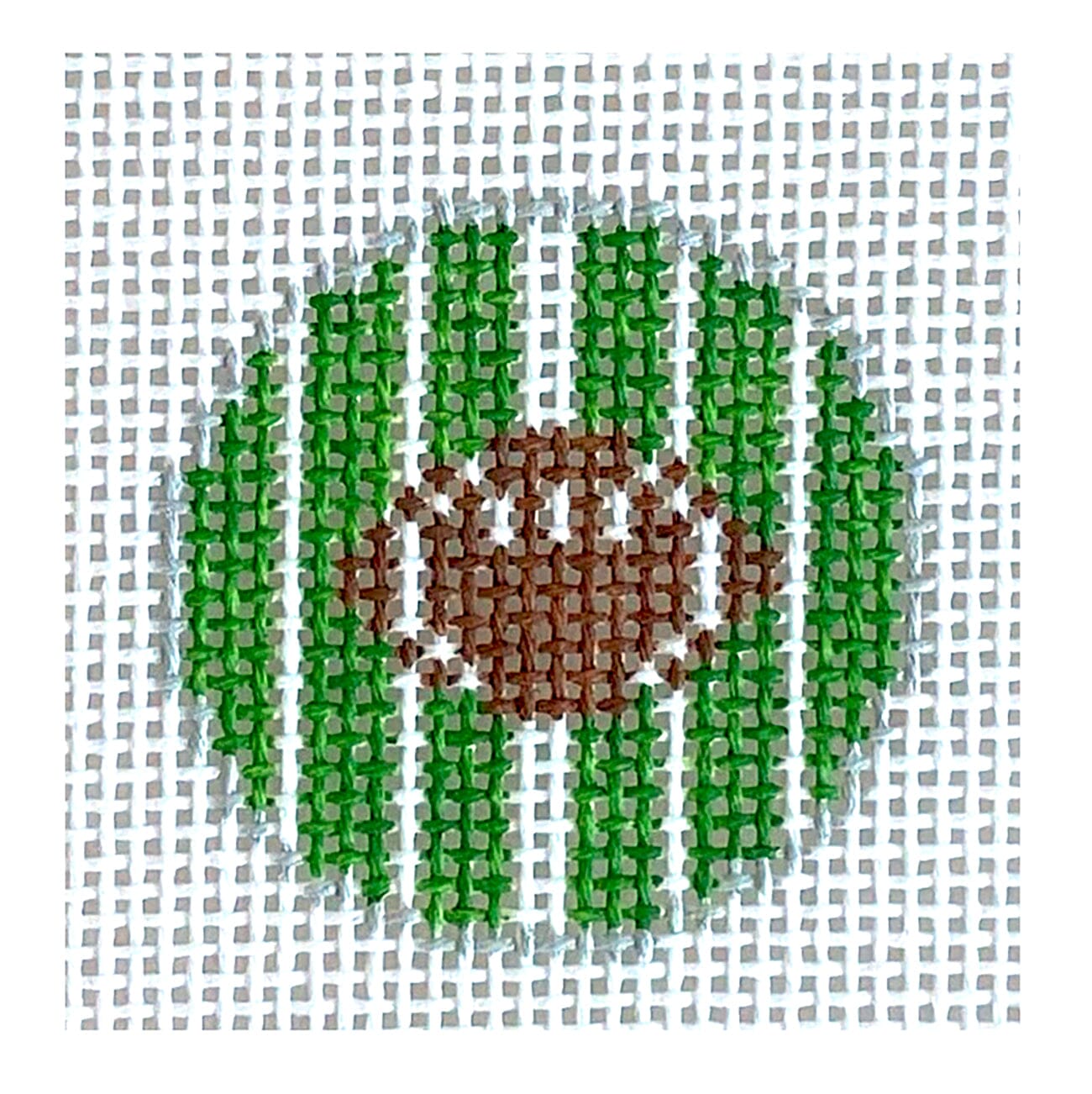 Football Round Key Fob Insert Painted Canvas KCN Designers - 1