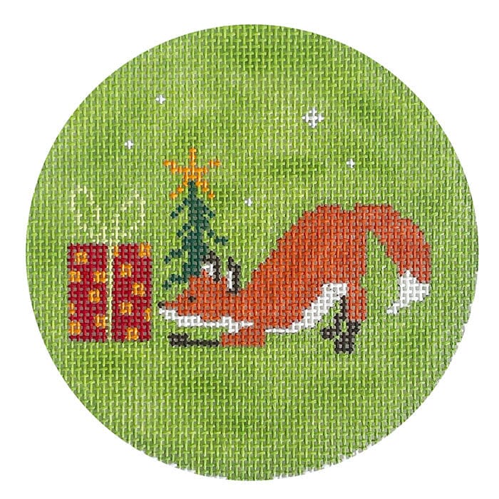 Fox Crouching Painted Canvas Pippin