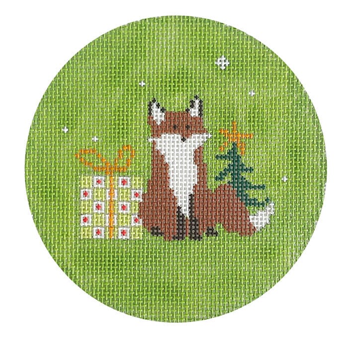 Fox with Check Package Painted Canvas Pippin - 1