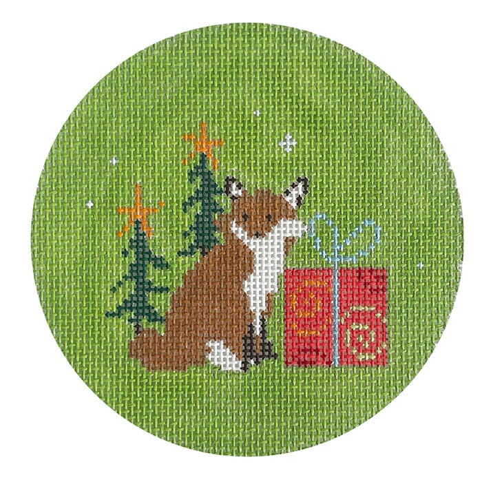 Fox with Swirl Package Painted Canvas Pippin - 1