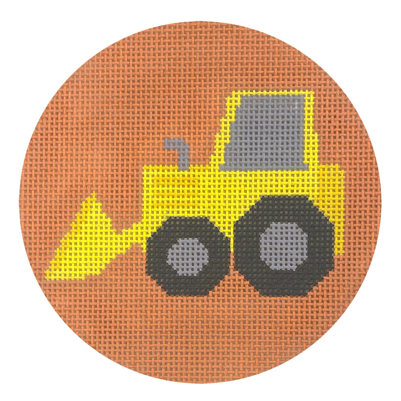 Front Loader Round Painted Canvas Atlantic Blue Canvas - 1