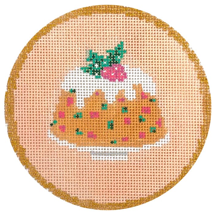 Fruitcake Round Painted Canvas Atlantic Blue Canvas - 1