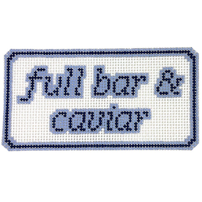 Full Bar and Caviar Painted Canvas Atlantic Blue Canvas - 1