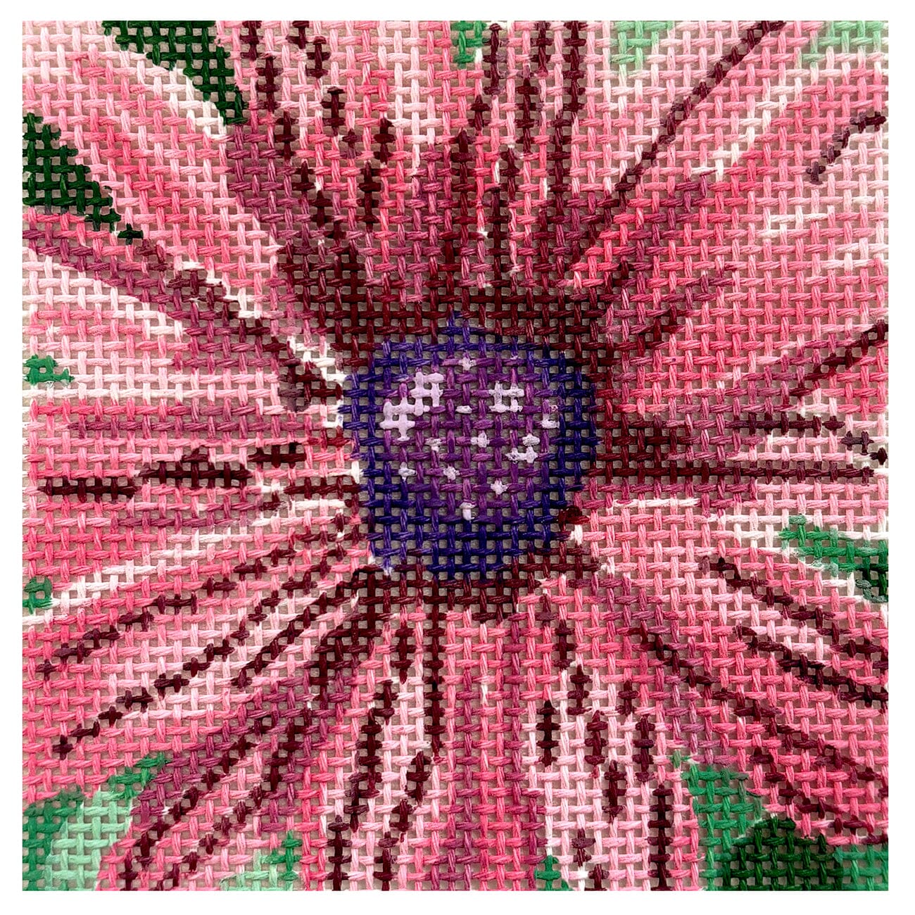 Full Bloom Coaster Painted Daisy Painted Canvas Jean Smith - 1
