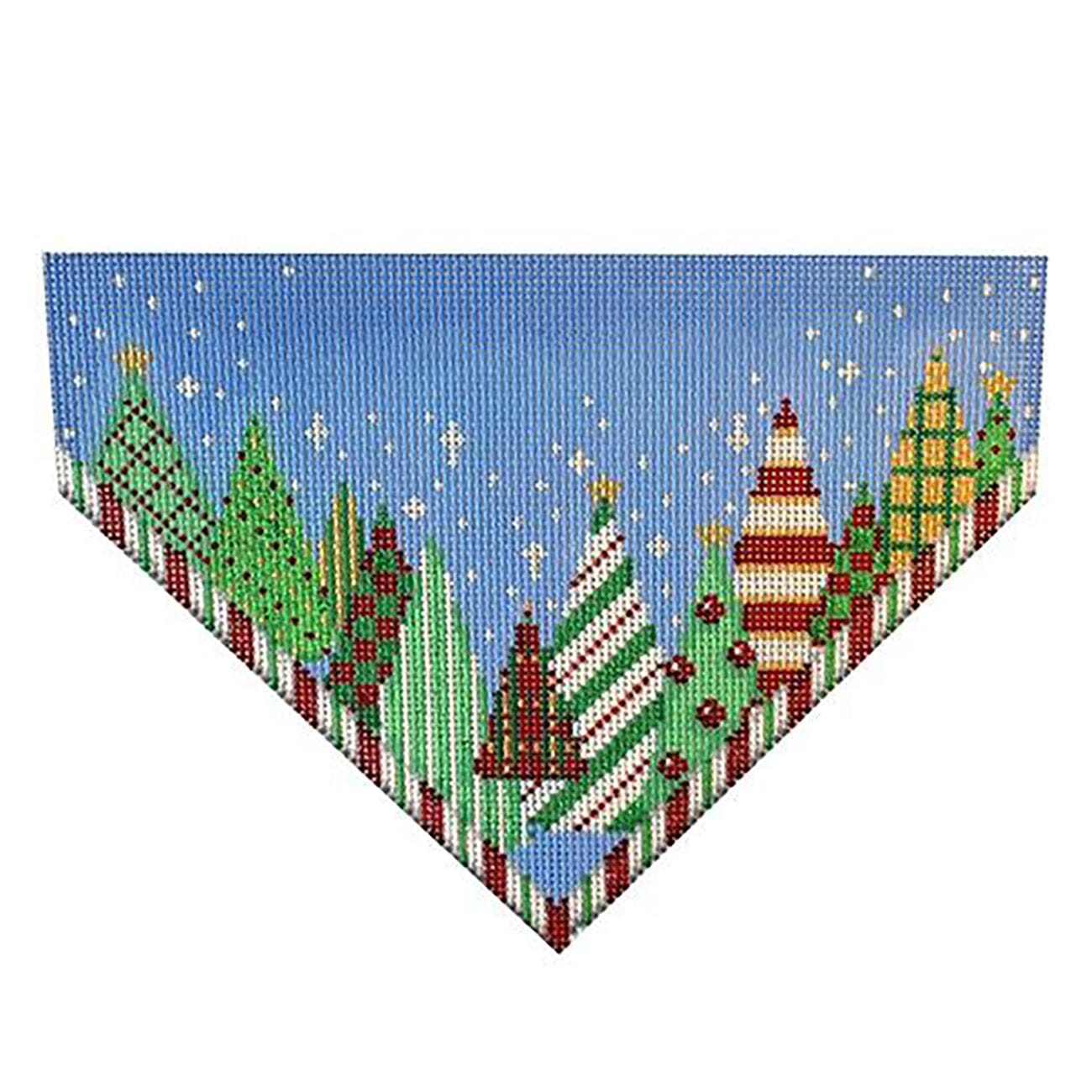 Funky Forest Stocking Top I Printed Canvas Two Sisters Needlepoint - 1
