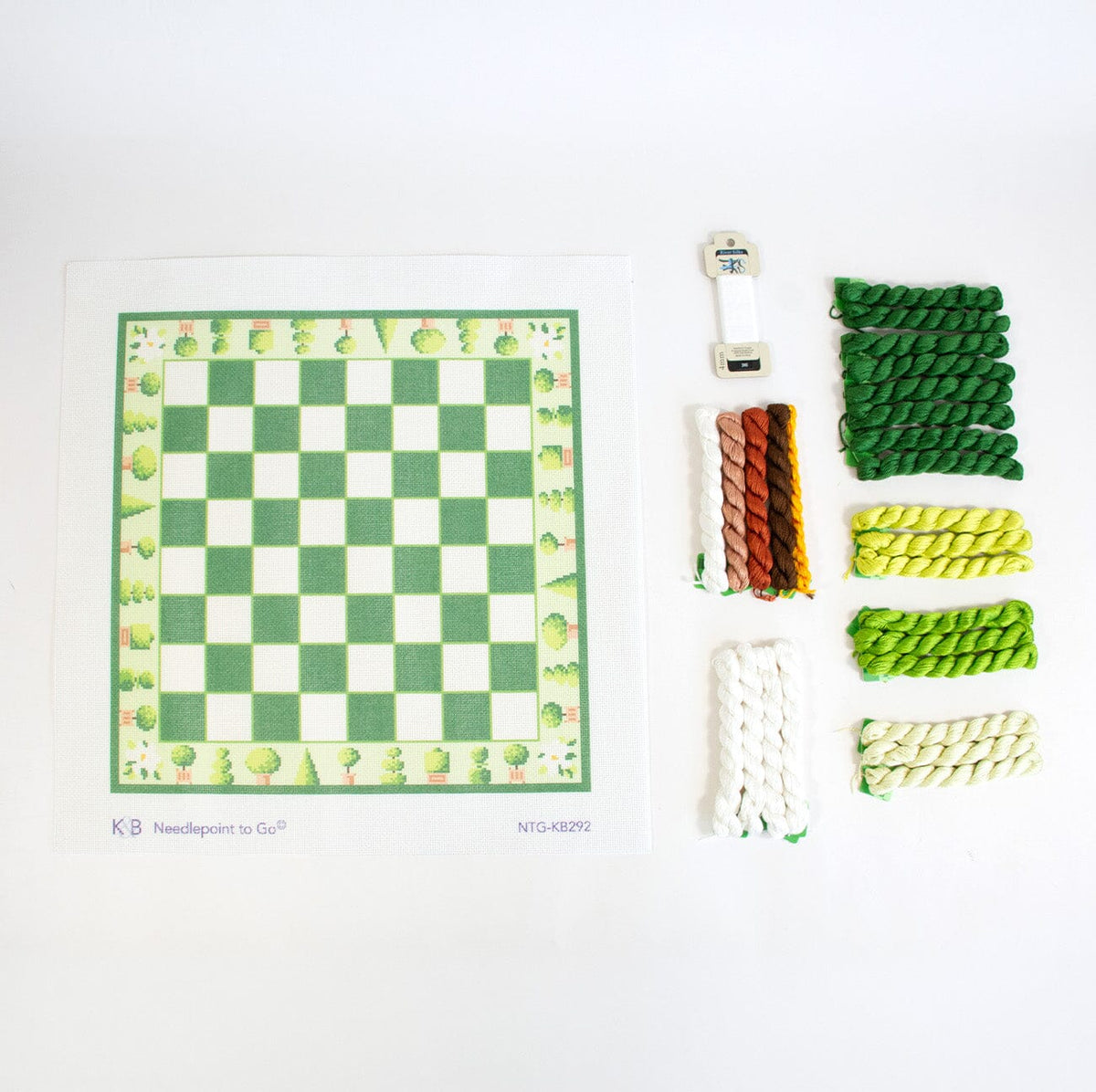 Garden Topiary Chessboard Kit Kits Needlepoint To Go - 2