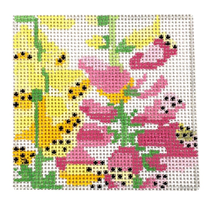 Garden Treasuries Coaster #2 Painted Canvas Jean Smith - 1