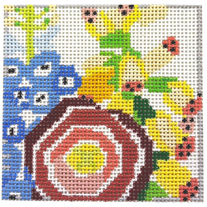 Garden Treasuries Coaster #4 Painted Canvas Jean Smith - 1