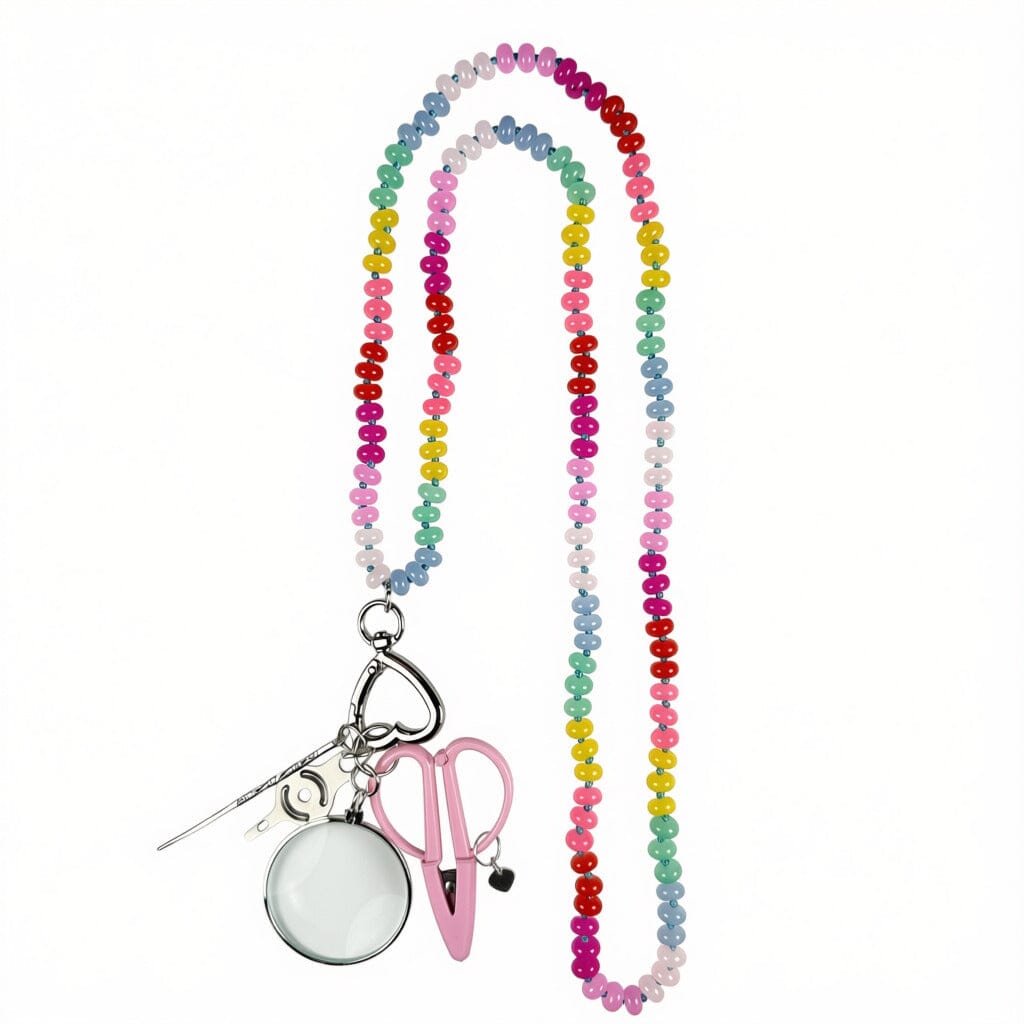 Gemstone Chatelaine Necklace Biscayne Multi Pez Accessories Victoria Whitson Needlepoint - 1