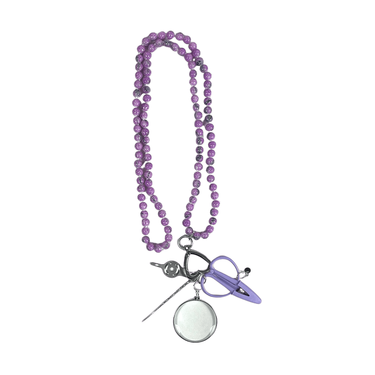 Gemstone Chatelaine Necklace - Lush Lavender | Needlepoint.Com